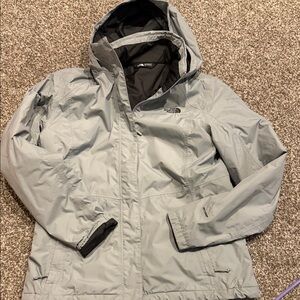 The North Face Light Gray Hooded Jacket